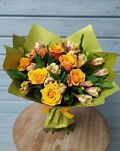 Букет цветов из:  Альстромерии и Розы #REPLACE_PRED# Атагае