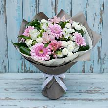 Букет цветов из:  Герберы, Альстромерии и Хризантемы #REPLACE_PRED# Атагае