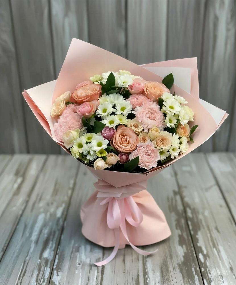 Букет цветов из: Гвоздики, Розы и Хризантемы в Атагае