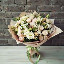 Букет цветов из:  Альстромерии, Розы и Хризантемы в Атагае