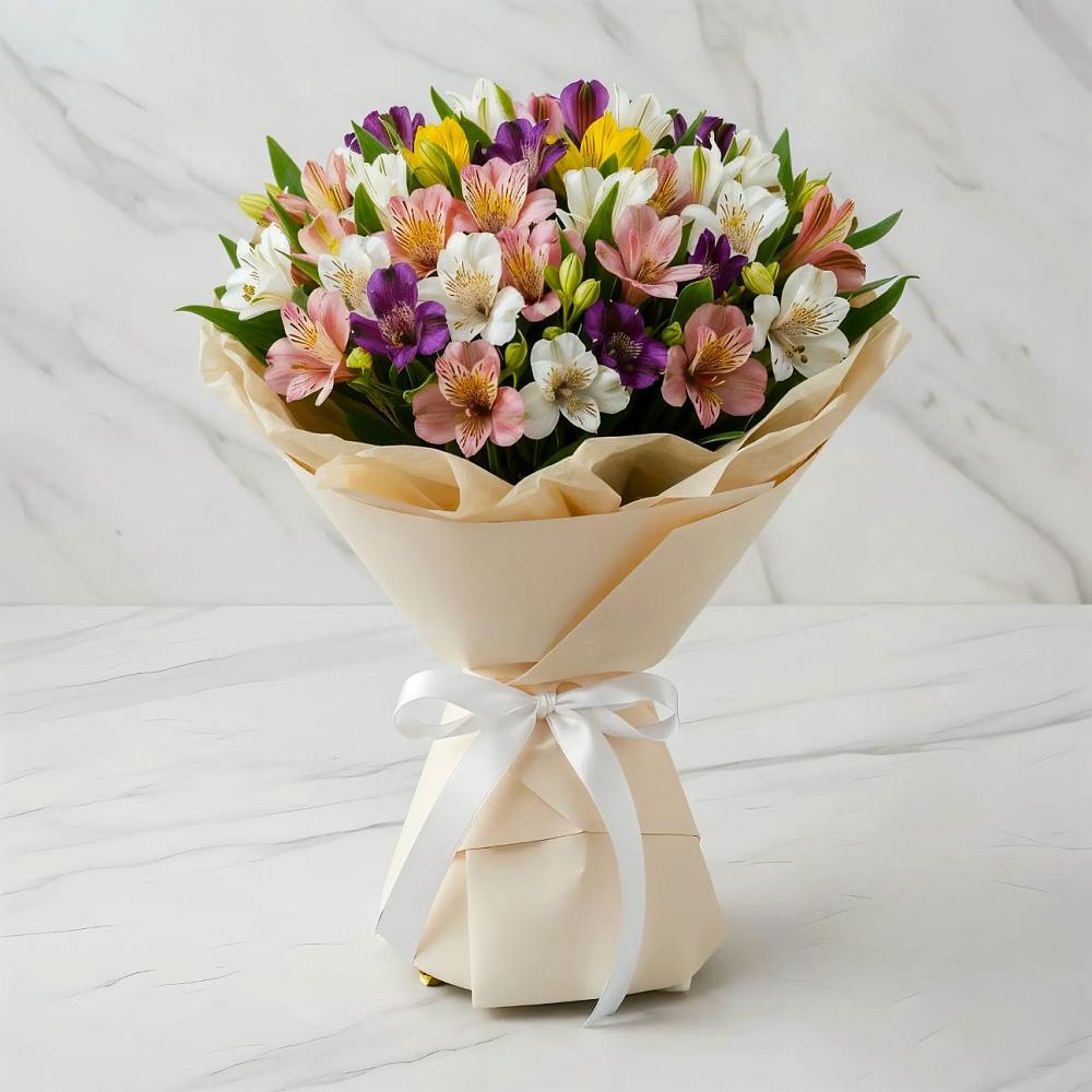 Букет цветов из: Альстромерии в Атагае