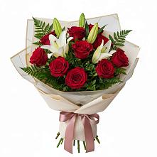 Букет цветов из:  Лилии и Розы в Атагае