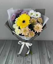 Букет цветов из:  Розы, Герберы и Хризантемы в Атагае