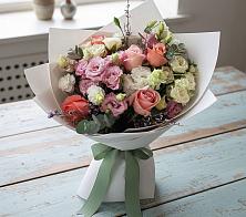 Букет цветов из:  Розы, Лизиантусы и Гвоздики в Атагае