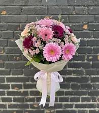 Букет цветов из:  Герберы и Хризантемы в Атагае