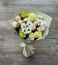 Букет цветов из:  Альстромерии, Розы и Хризантемы в Атагае