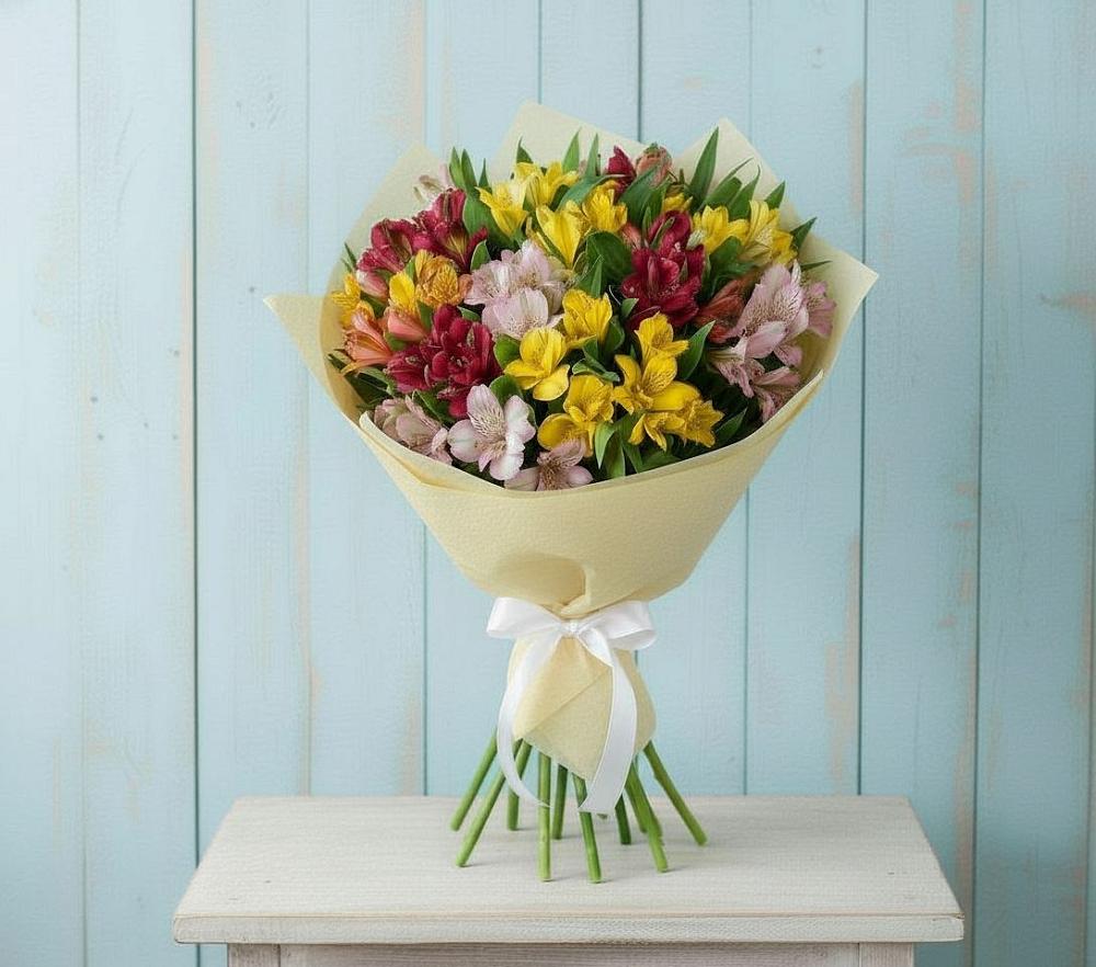 Букет цветов из: Альстромерии в Атагае