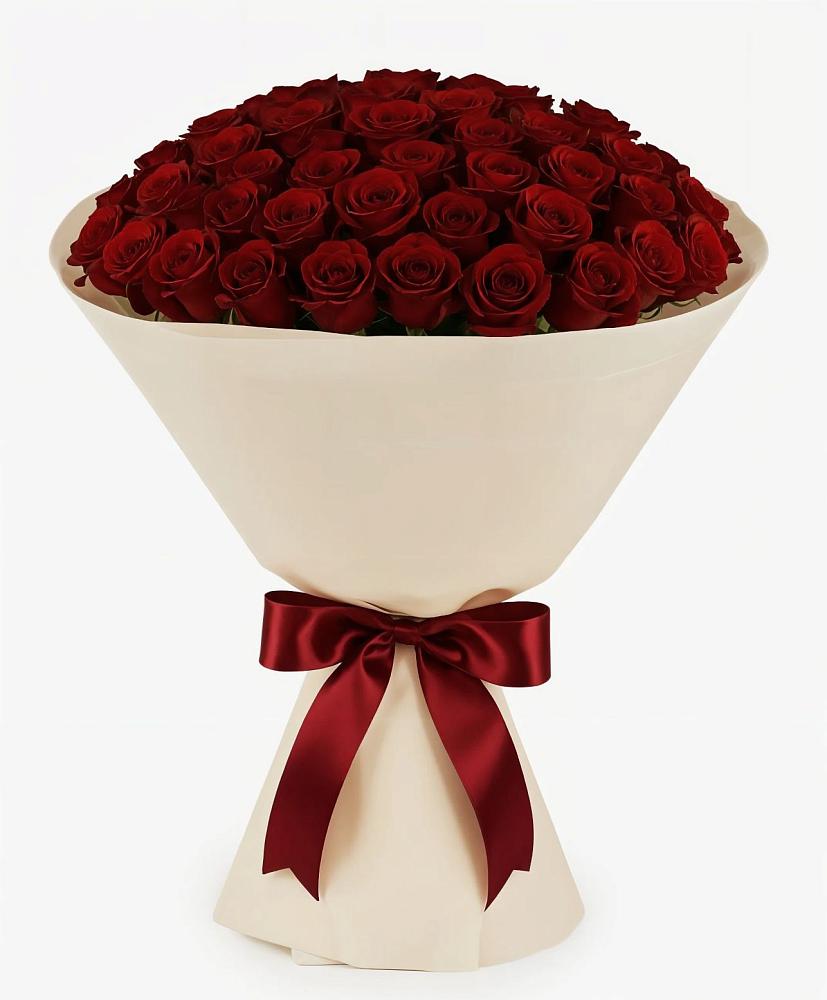 Букет 101 Бордовая роза Блэк Бакарра в Атагае