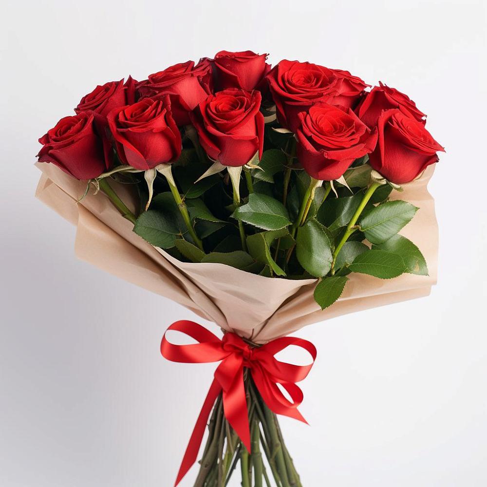 Букет 11 Красных роз Эдлесс Лав в Атагае